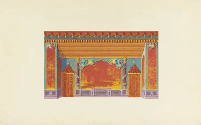 Entwurf für die Südwand des Musikzimmers